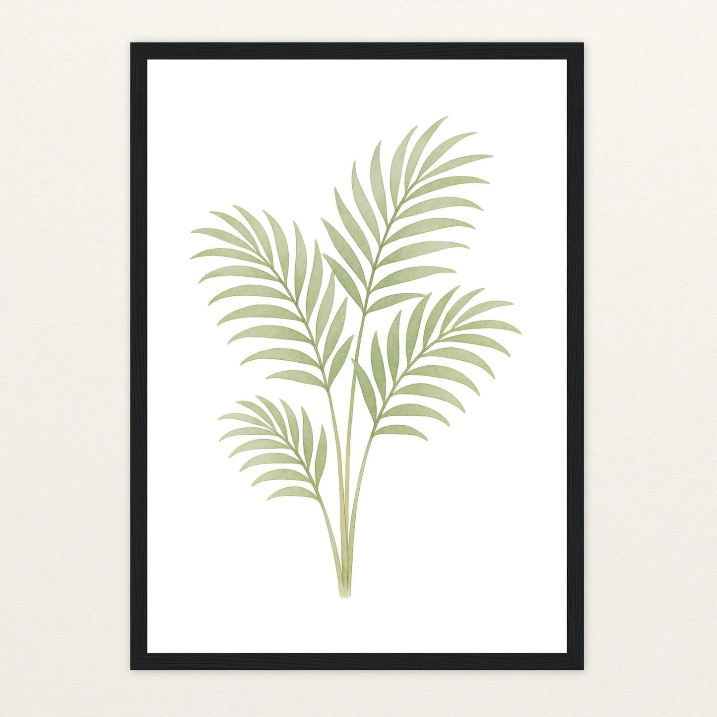 Howea-Blatt Poster mit Holzrahmen von tinylearner