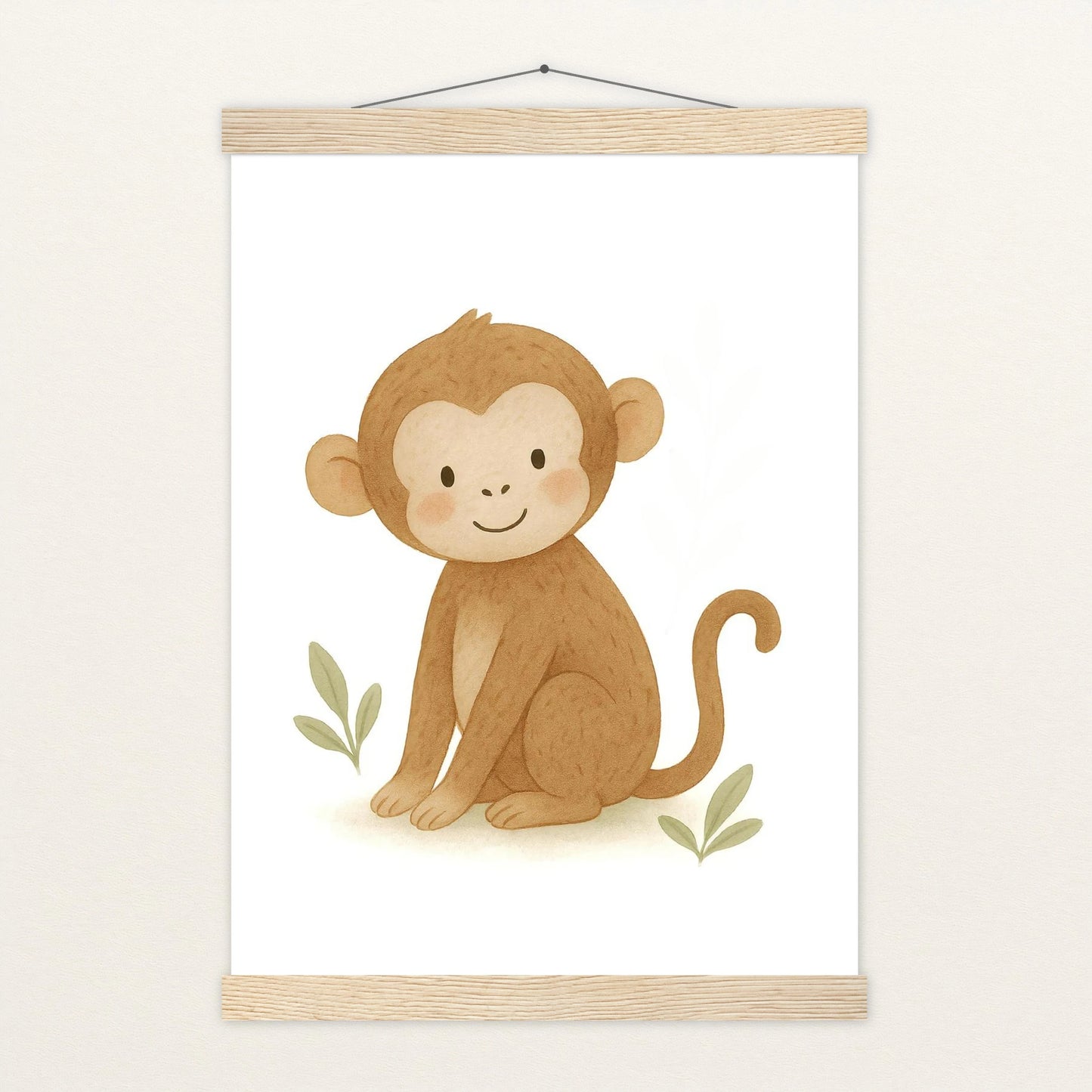 Aki der Affe Poster mit Leisten von tinylearner