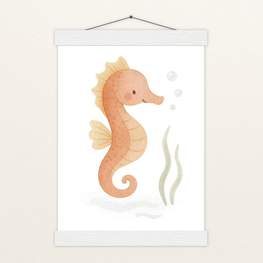 Suri das Seepferdchen Poster mit Leisten von tinylearner