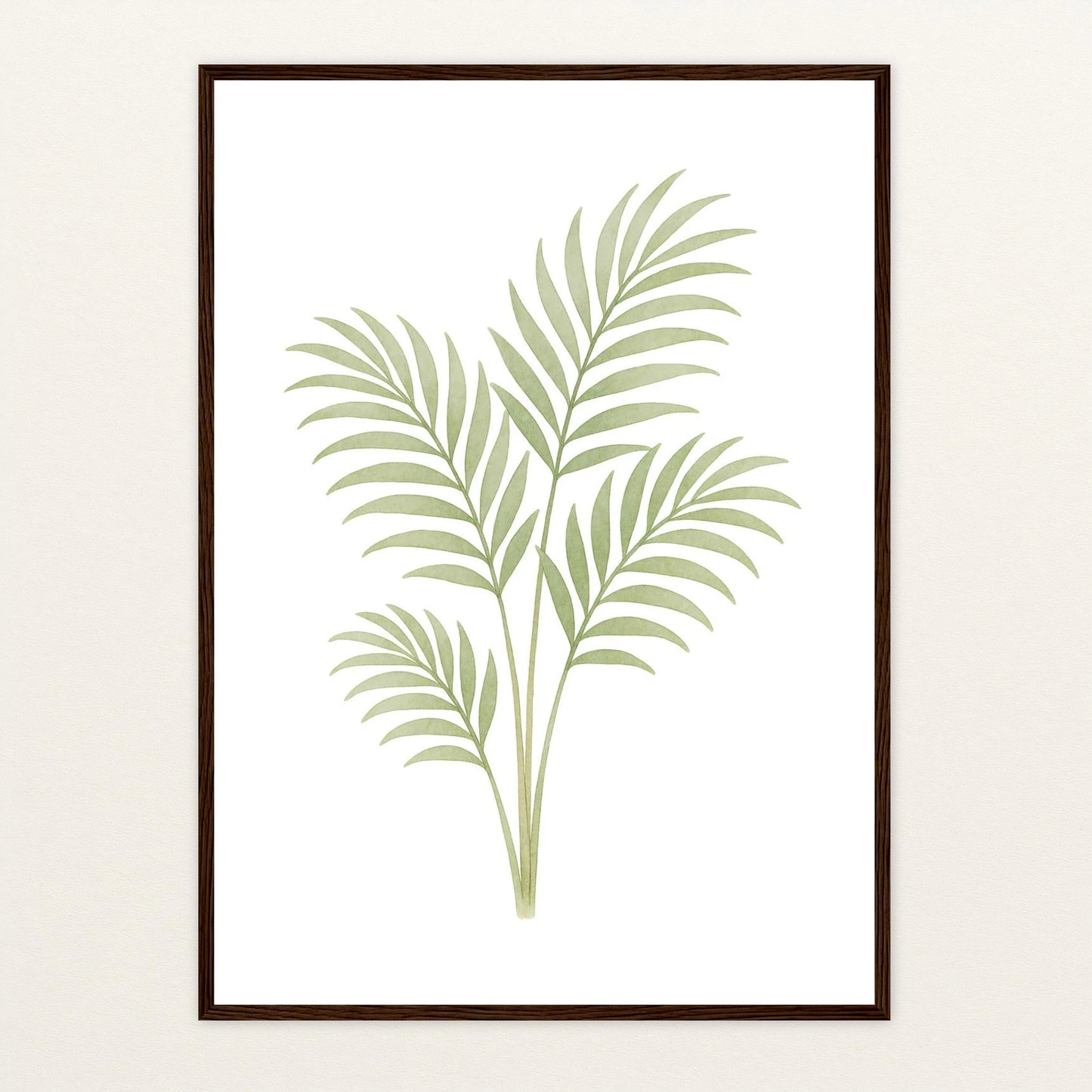 Howea-Blatt Poster mit Holzrahmen von tinylearner