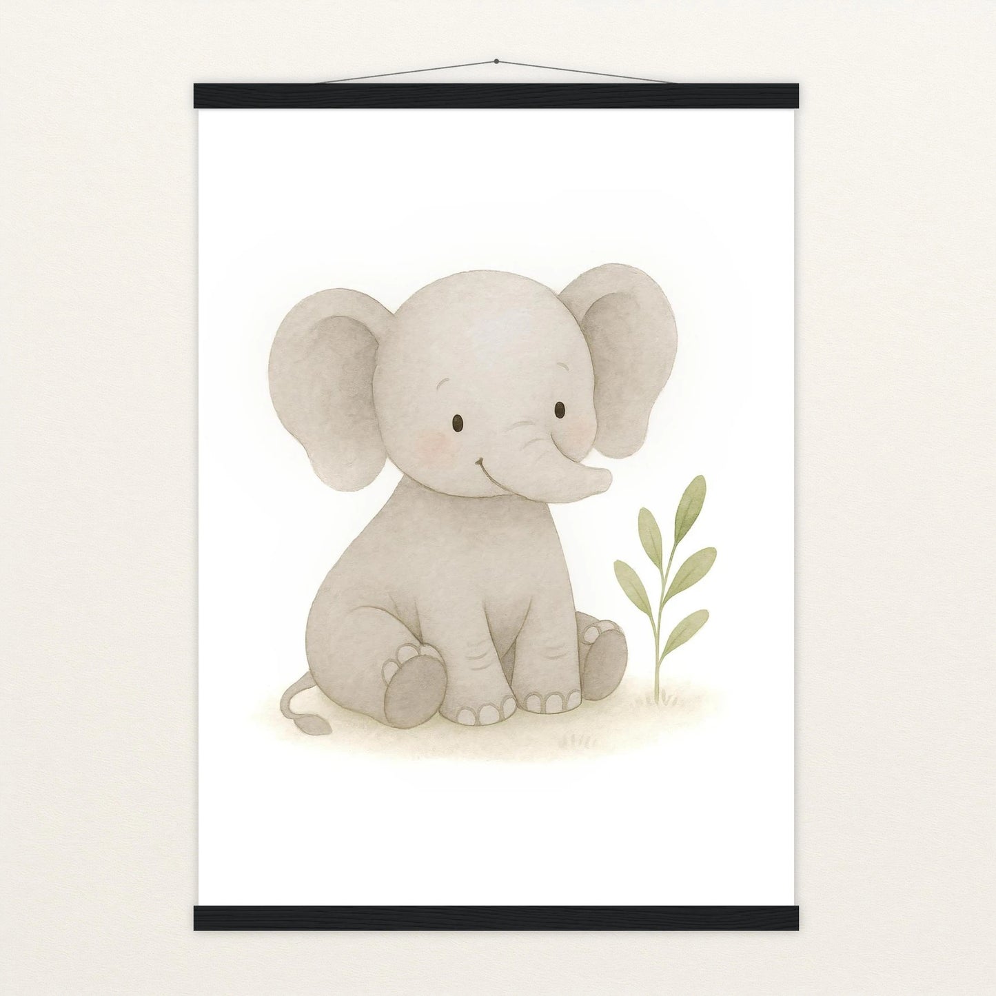 Emil der Elefant Poster mit Leisten von tinylearner