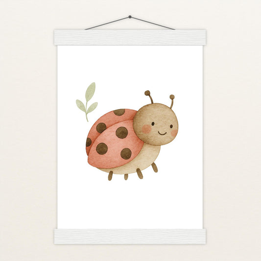Marie der Marienenkäfer Poster mit Leisten von tinylearner