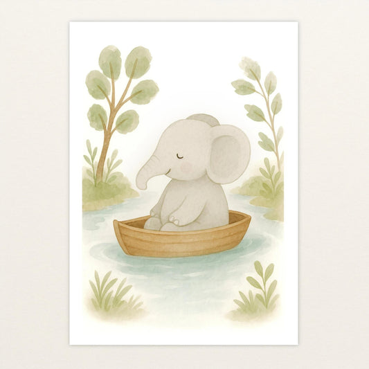 Emil der Elefant - Motiv: "Boot" Poster von tinylearner