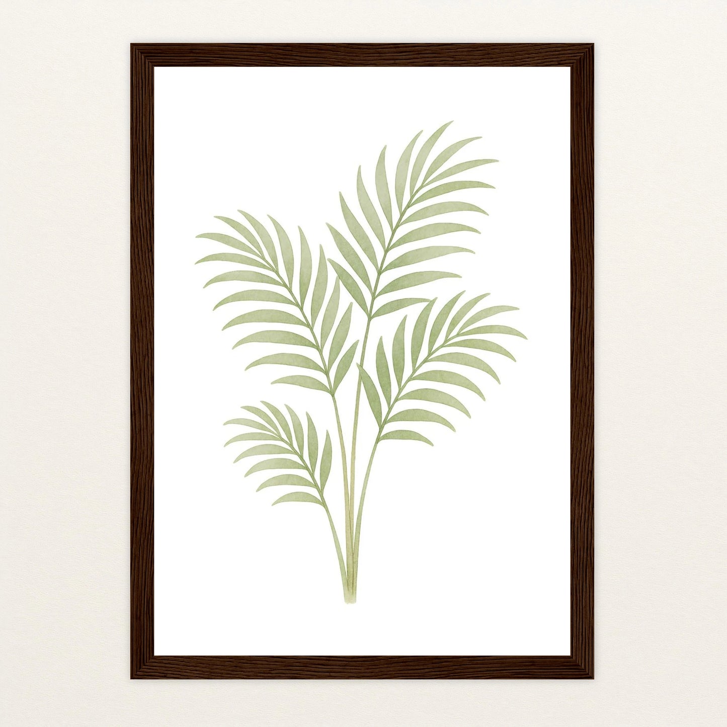 Howea-Blatt Poster mit Holzrahmen von tinylearner