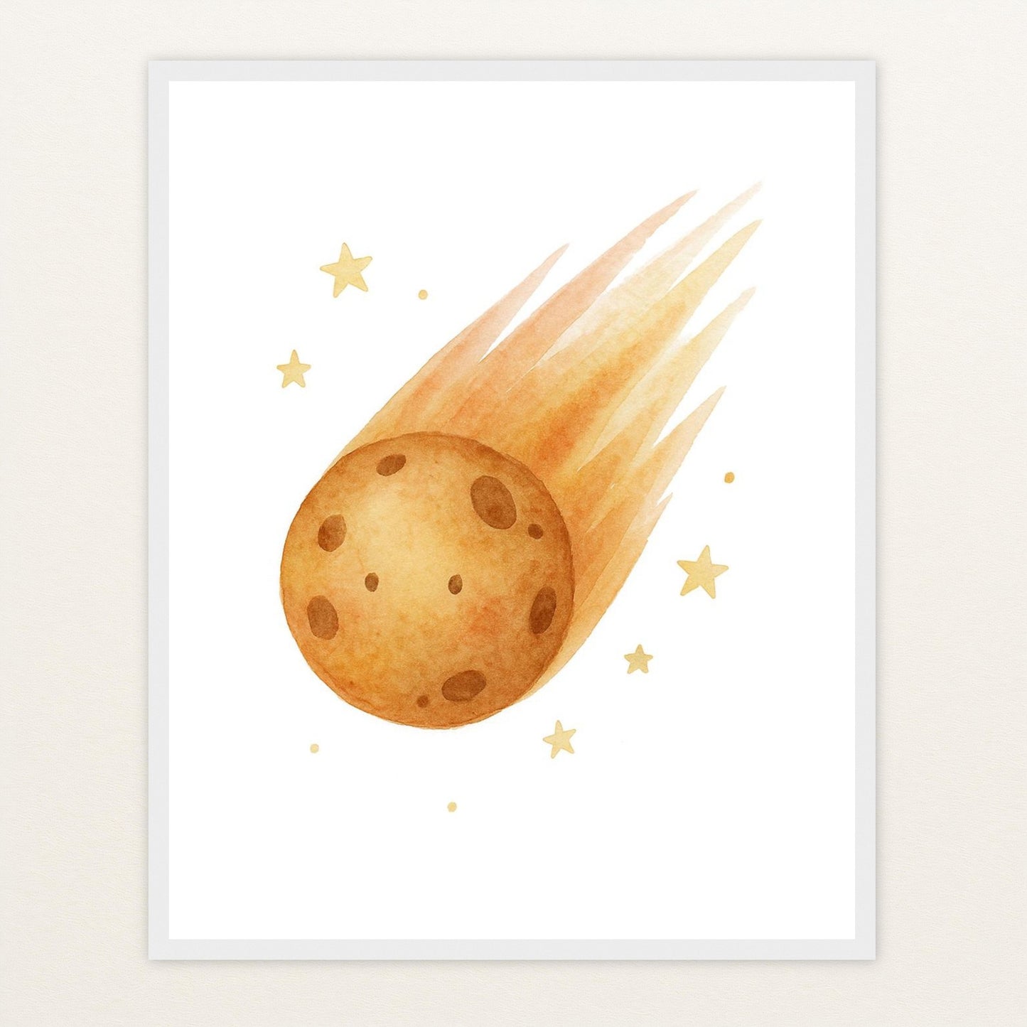 Asteroid Poster mit Holzrahmen von tinylearner