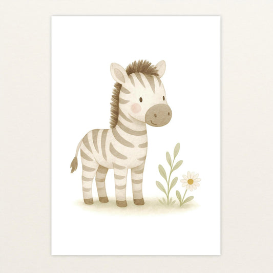 Zinni das Zebra Poster von tinylearner