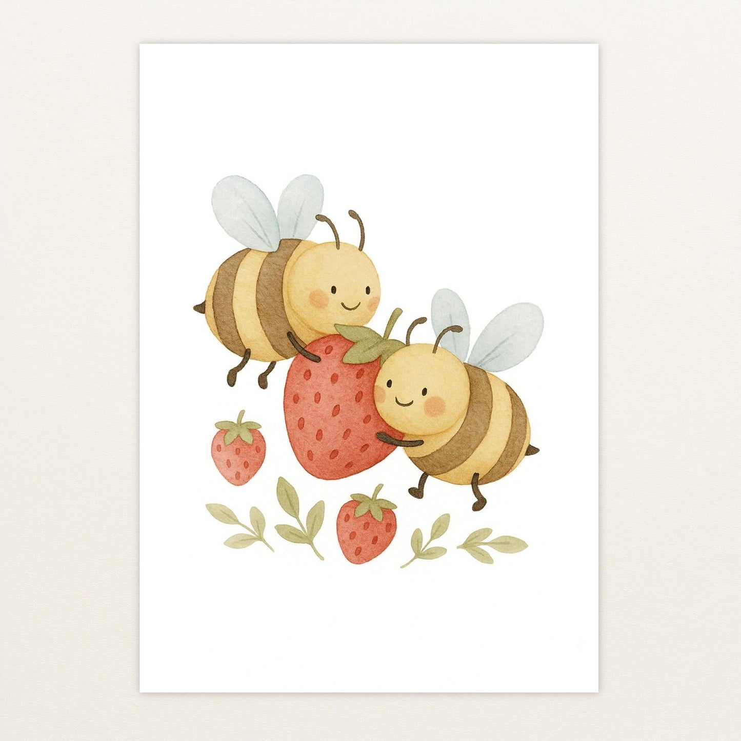 Bibi die Biene - Motiv: "Erdbeere" Poster von tinylearner