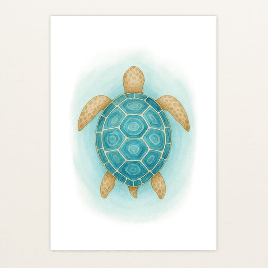 Sora die Schildkröte - Motiv: "Treiben" Poster von tinylearner