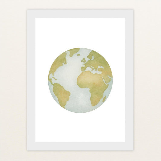 Erde Poster mit Holzrahmen von tinylearner