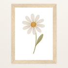 Gänseblümchen Poster mit Holzrahmen