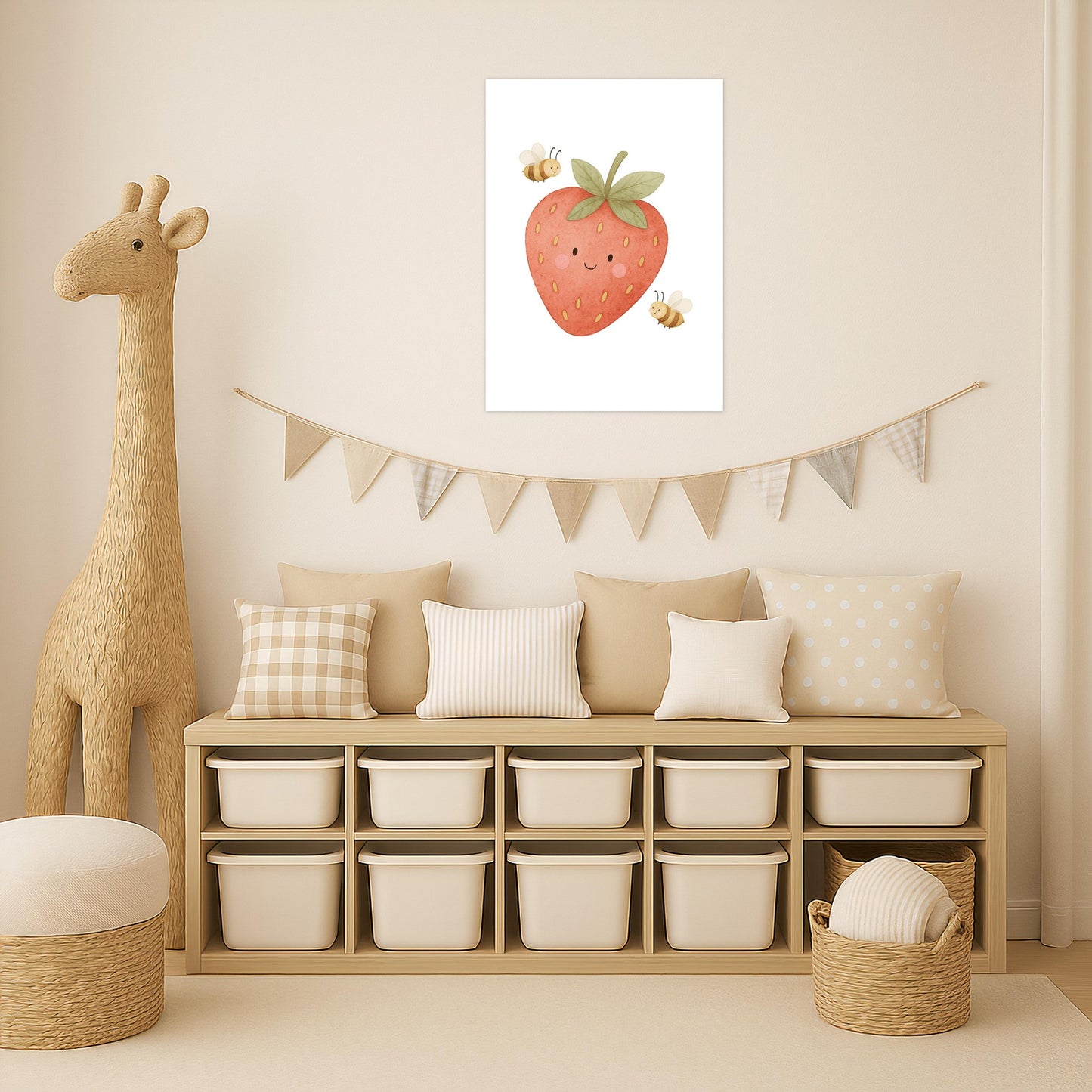 Obst: Erdbeere Poster von tinylearner