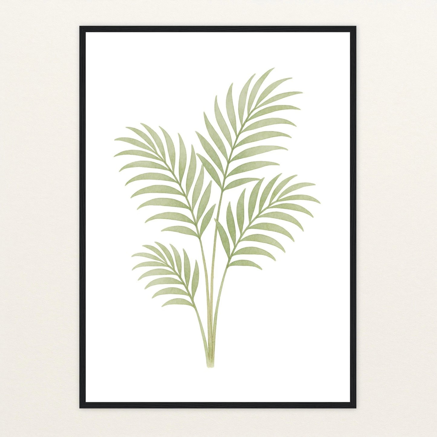 Howea-Blatt Poster mit Holzrahmen von tinylearner