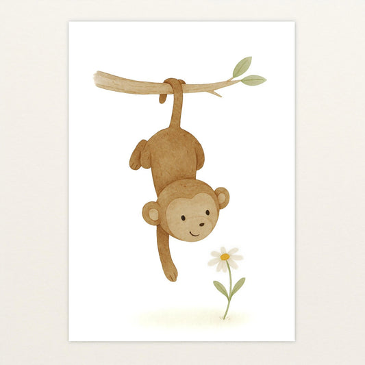 Aki der Affe - Motiv: "Gänseblümchen" Poster von tinylearner