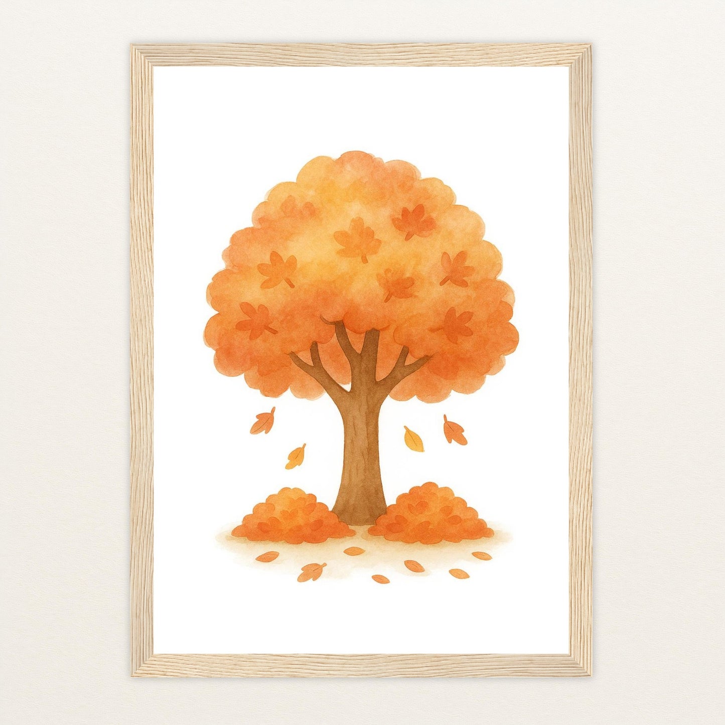 Ahornbaum Poster mit Holzrahmen von tinylearner