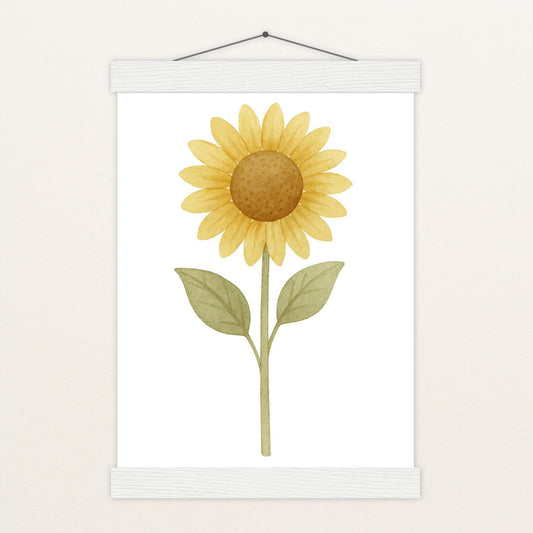 Sonnenblume Poster mit Leisten von tinylearner