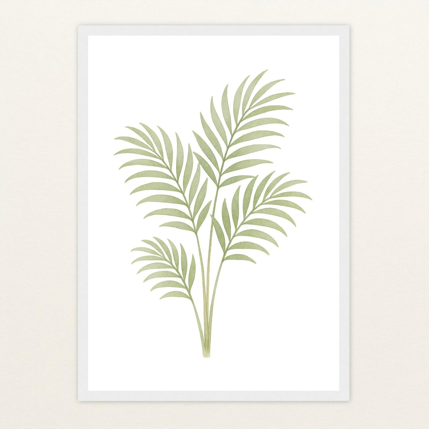 Howea-Blatt Poster mit Holzrahmen von tinylearner