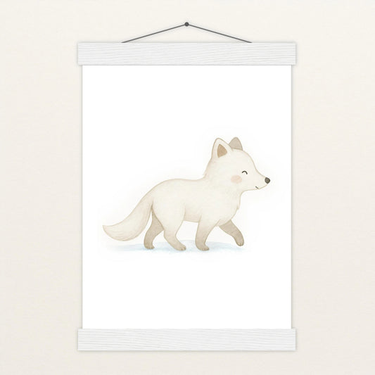 Pino der Polarfuchs Poster mit Leisten von tinylearner