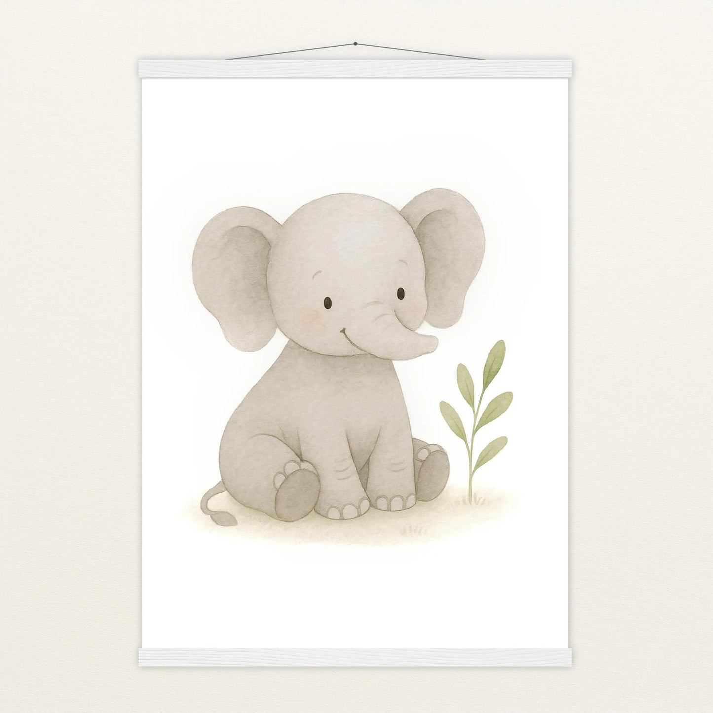 Emil der Elefant Poster mit Leisten von tinylearner