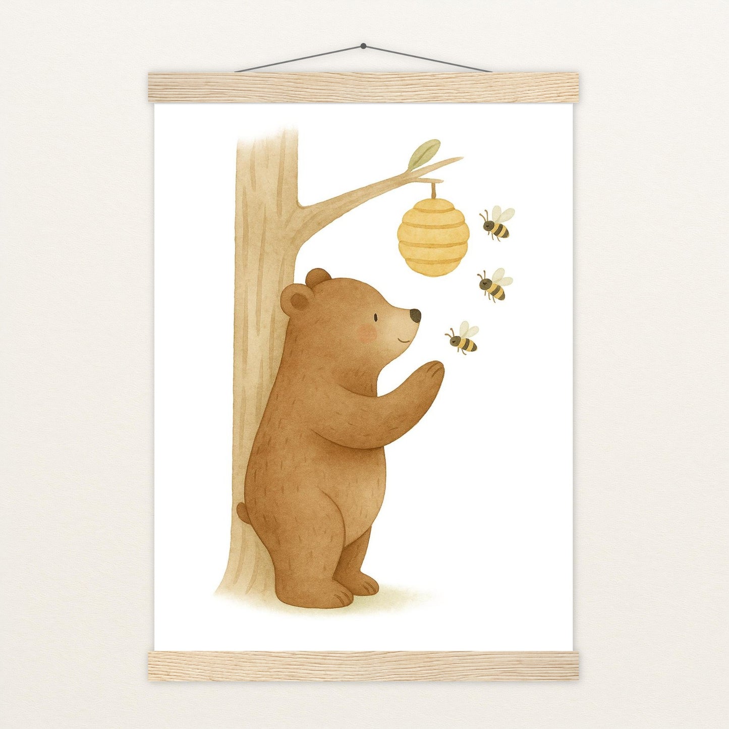 Balu der Bär - Motiv: "Bienenstock" Poster mit Leisten von tinylearner