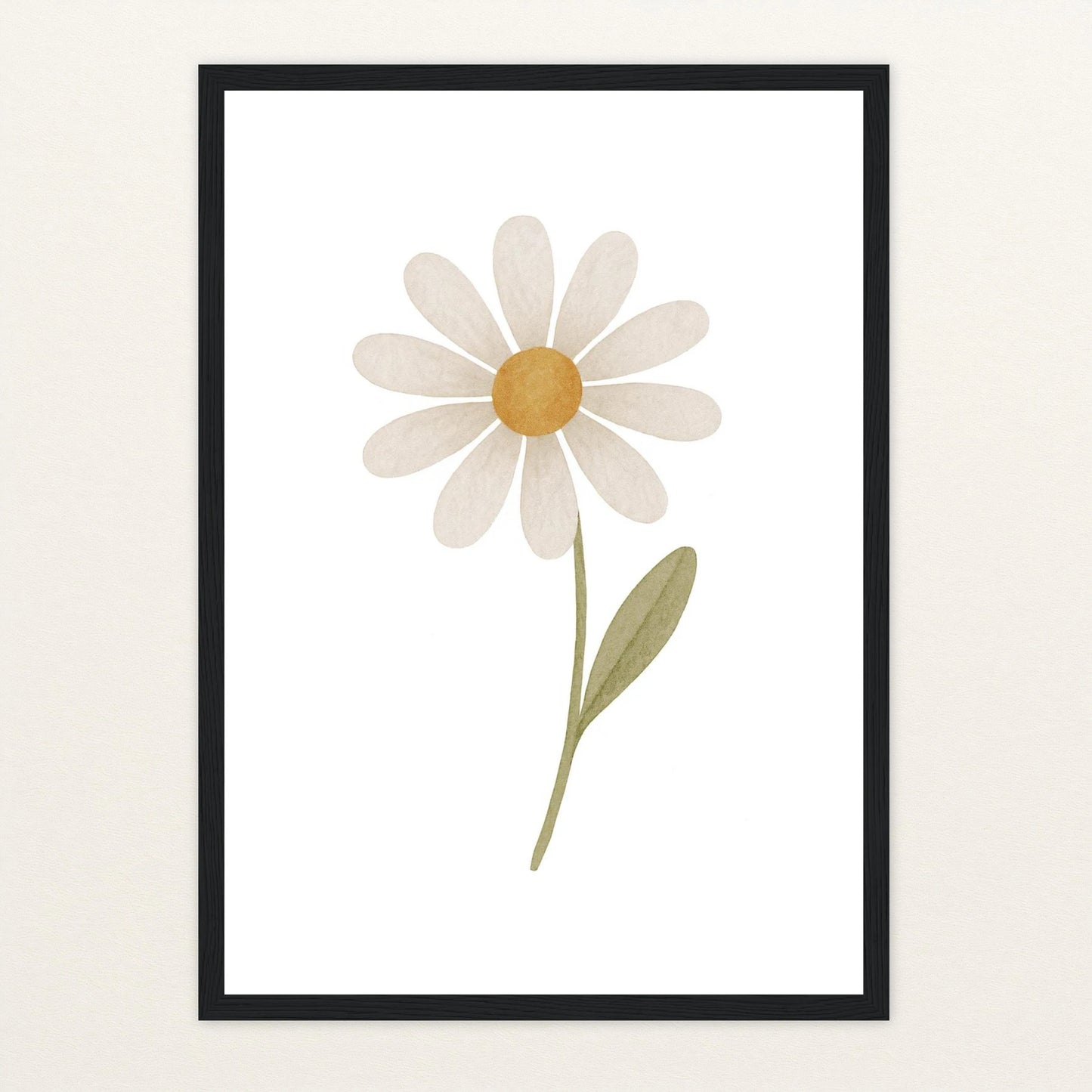 Gänseblümchen Poster mit Holzrahmen von tinylearner
