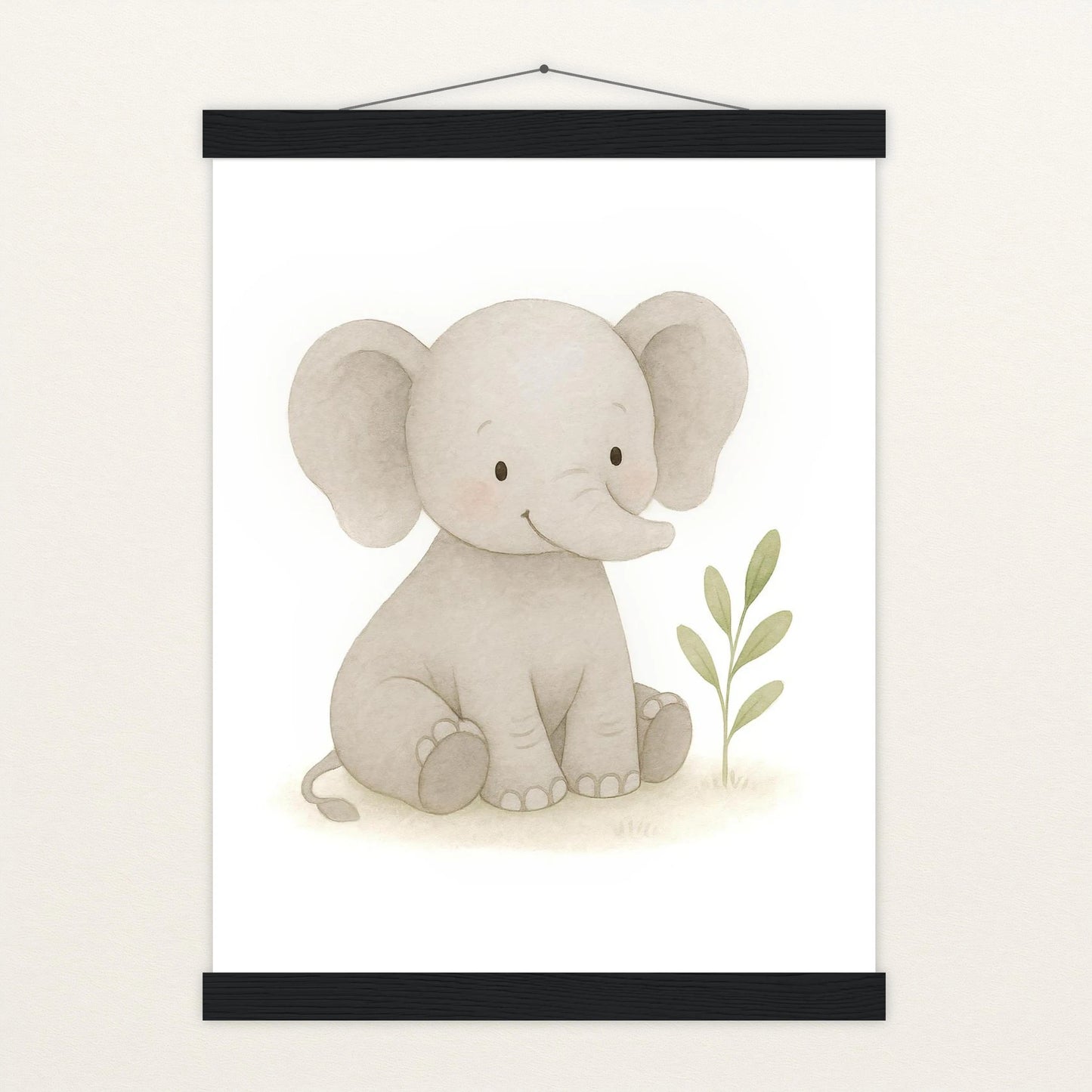 Emil der Elefant Poster mit Leisten von tinylearner