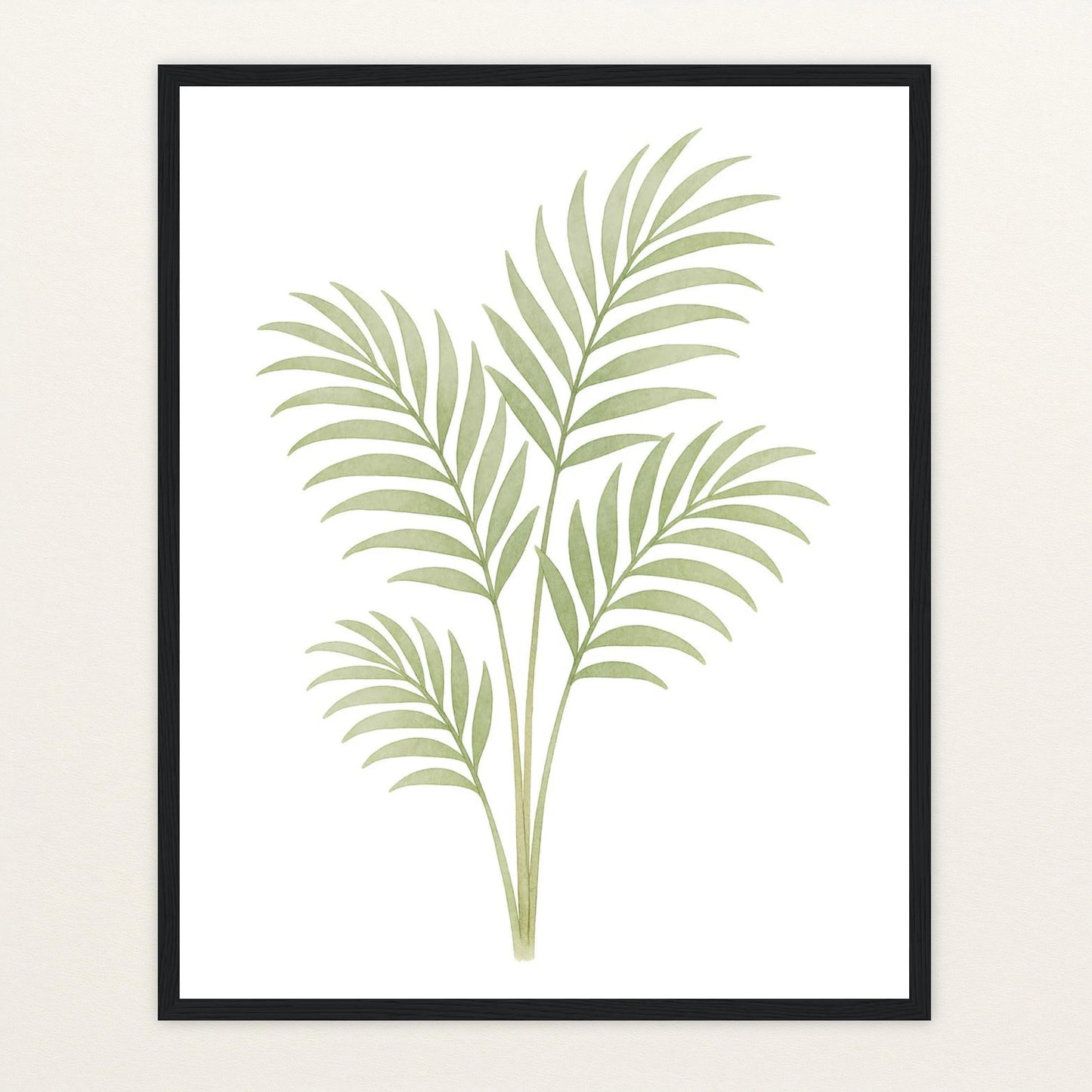 Howea-Blatt Poster mit Holzrahmen von tinylearner