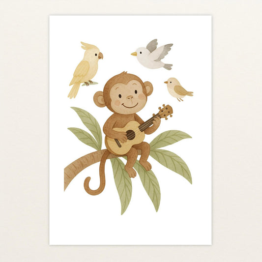 Aki der Affe - Motiv: "Ukulele" Poster von tinylearner