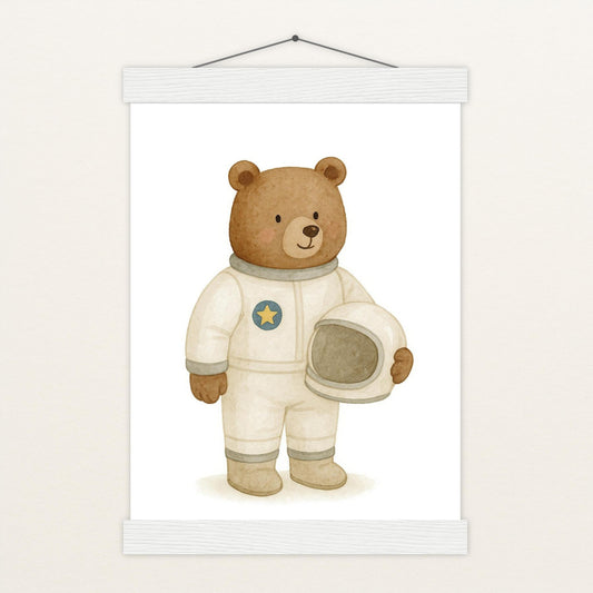 Balu der Bär - Motiv: "Astronaut" Poster mit Leisten von tinylearner