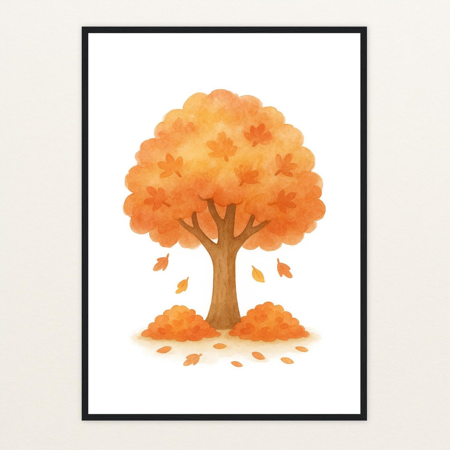 Ahornbaum Poster mit Holzrahmen von tinylearner