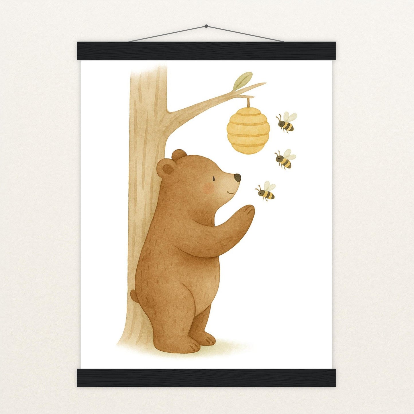 Balu der Bär - Motiv: "Bienenstock" Poster mit Leisten von tinylearner