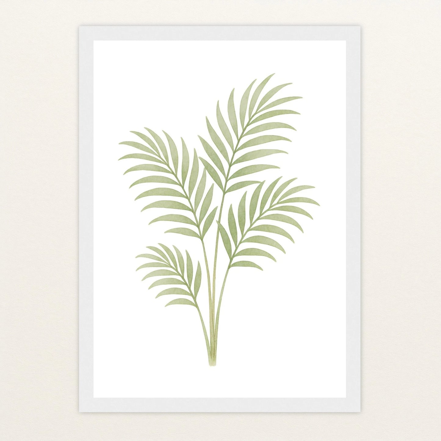 Howea-Blatt Poster mit Holzrahmen von tinylearner