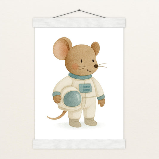Mimi die Maus - Motiv: "Astronaut" Poster mit Leisten von tinylearner