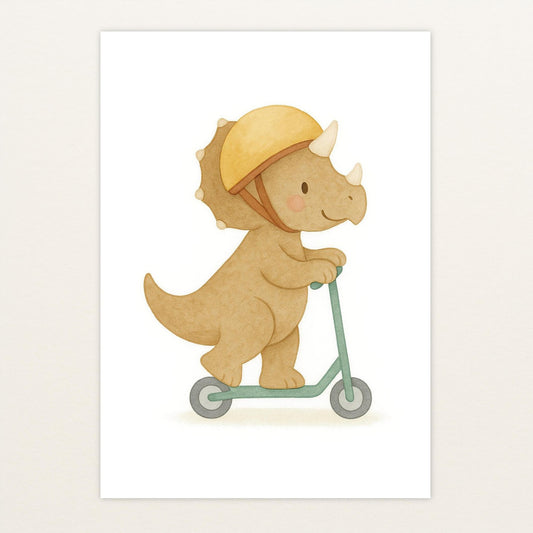 Dinosaurier Triceratops - Motiv: "Roller" Poster von tinylearner