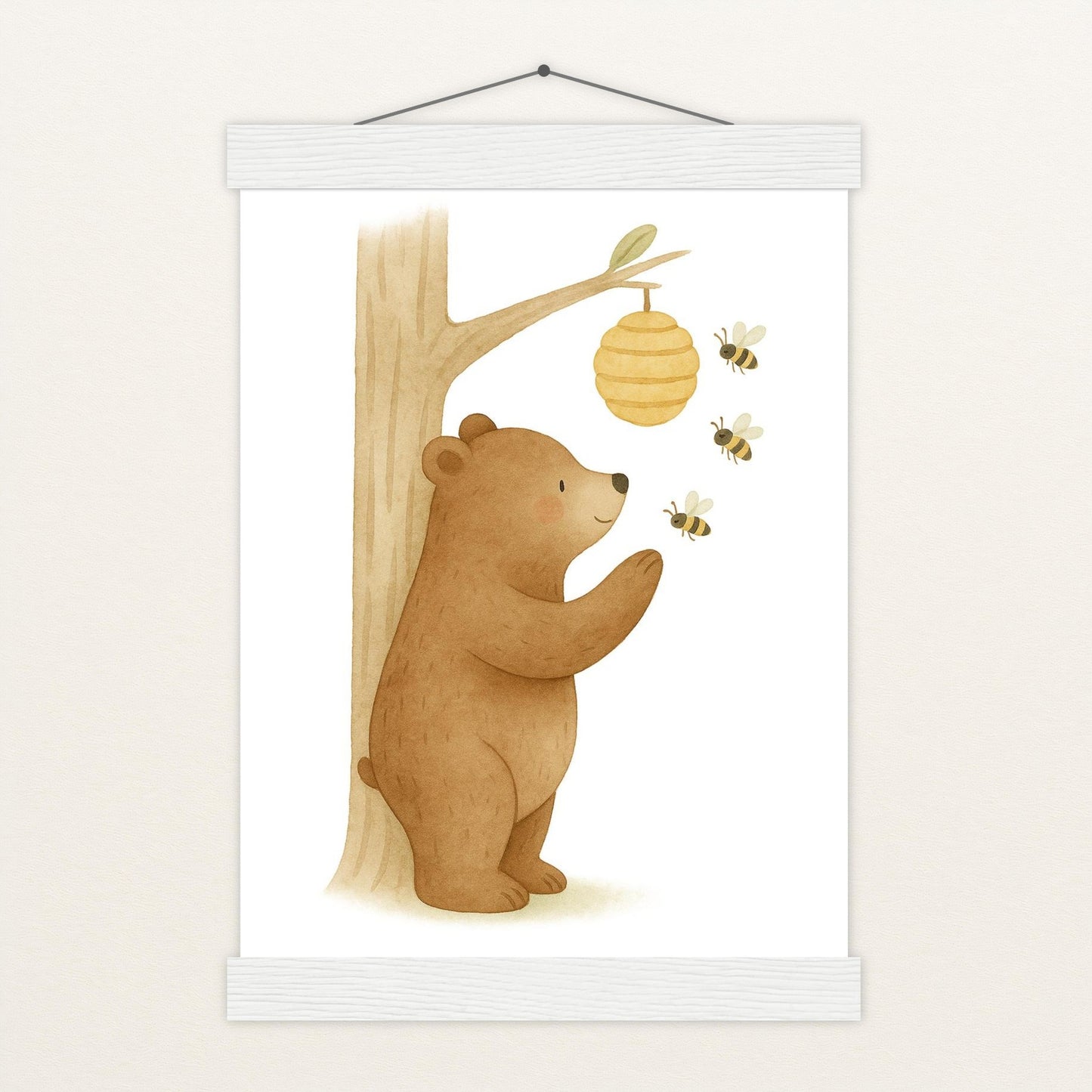 Balu der Bär - Motiv: "Bienenstock" Poster mit Leisten von tinylearner