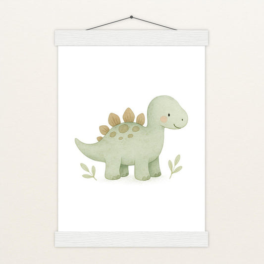 Dinosaurier Stegosaurus Poster mit Leisten von tinylearner