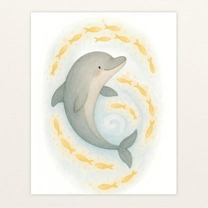 Dora der Delfin - Motiv: "Leuchtfische" Poster von tinylearner