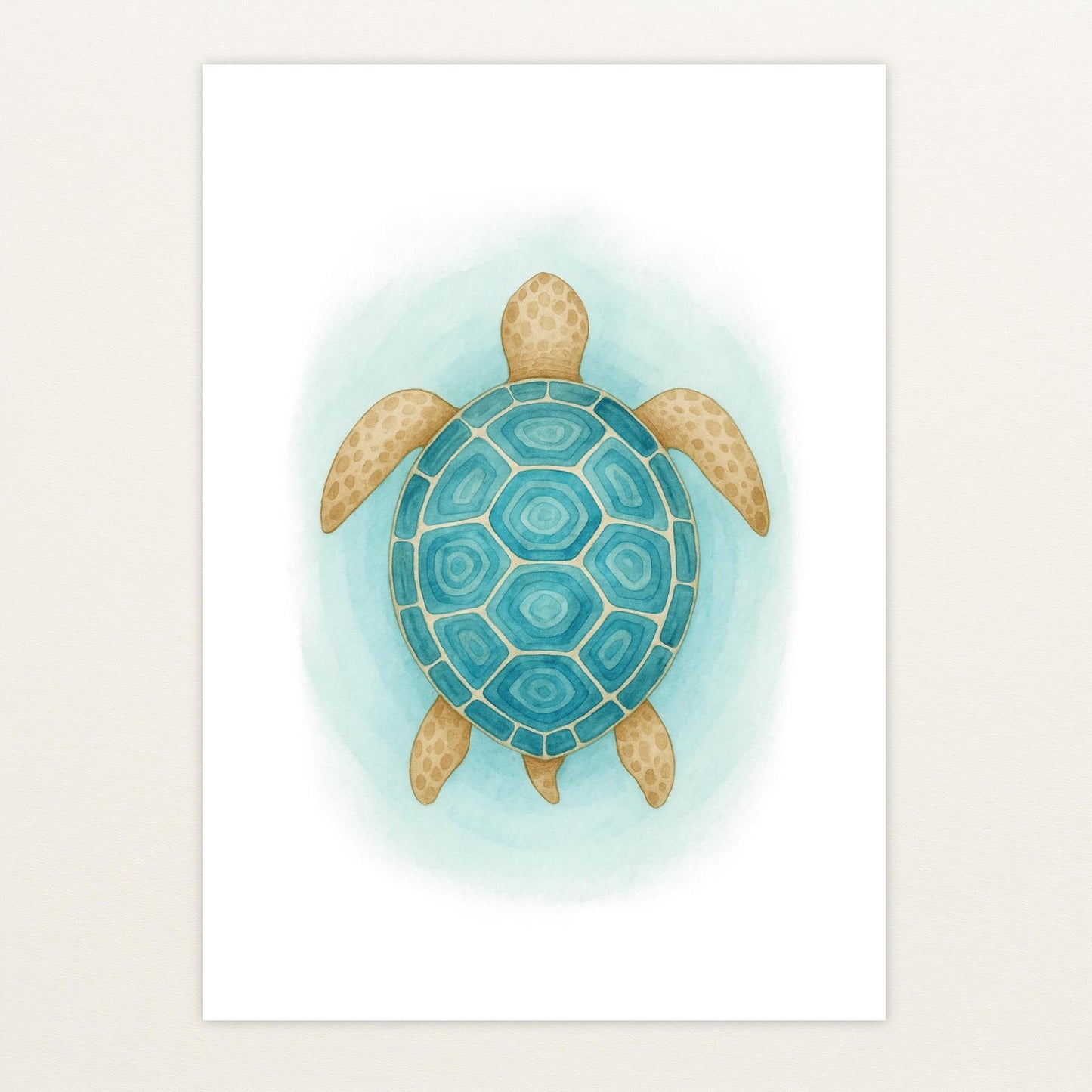 Sora die Schildkröte - Motiv: "Treiben" Poster von tinylearner