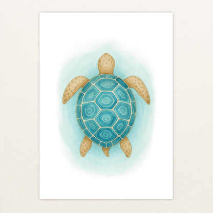 Sora die Schildkröte - Motiv: "Treiben" Poster von tinylearner