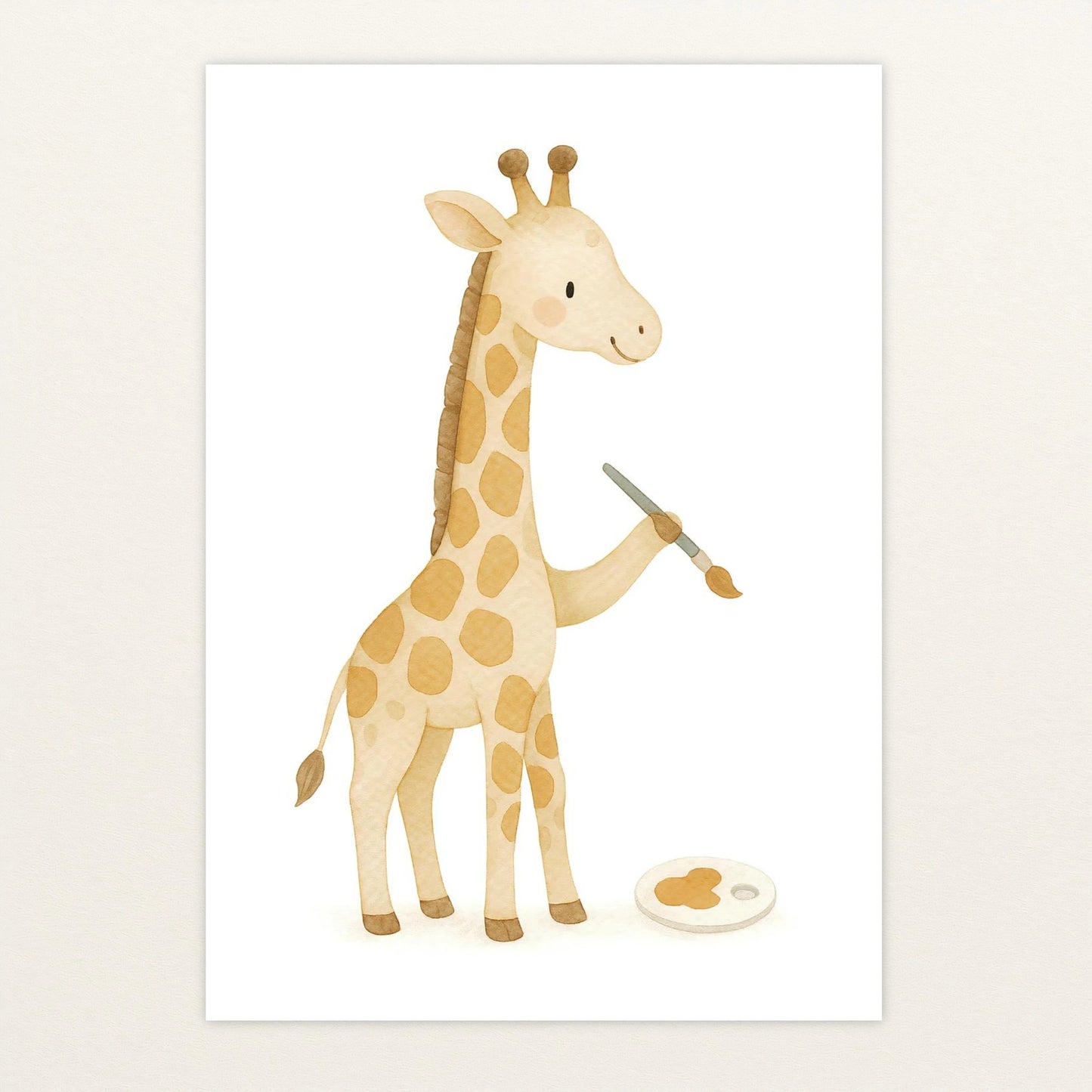 Greta die Giraffe - Motiv: "Malen" Poster von tinylearner