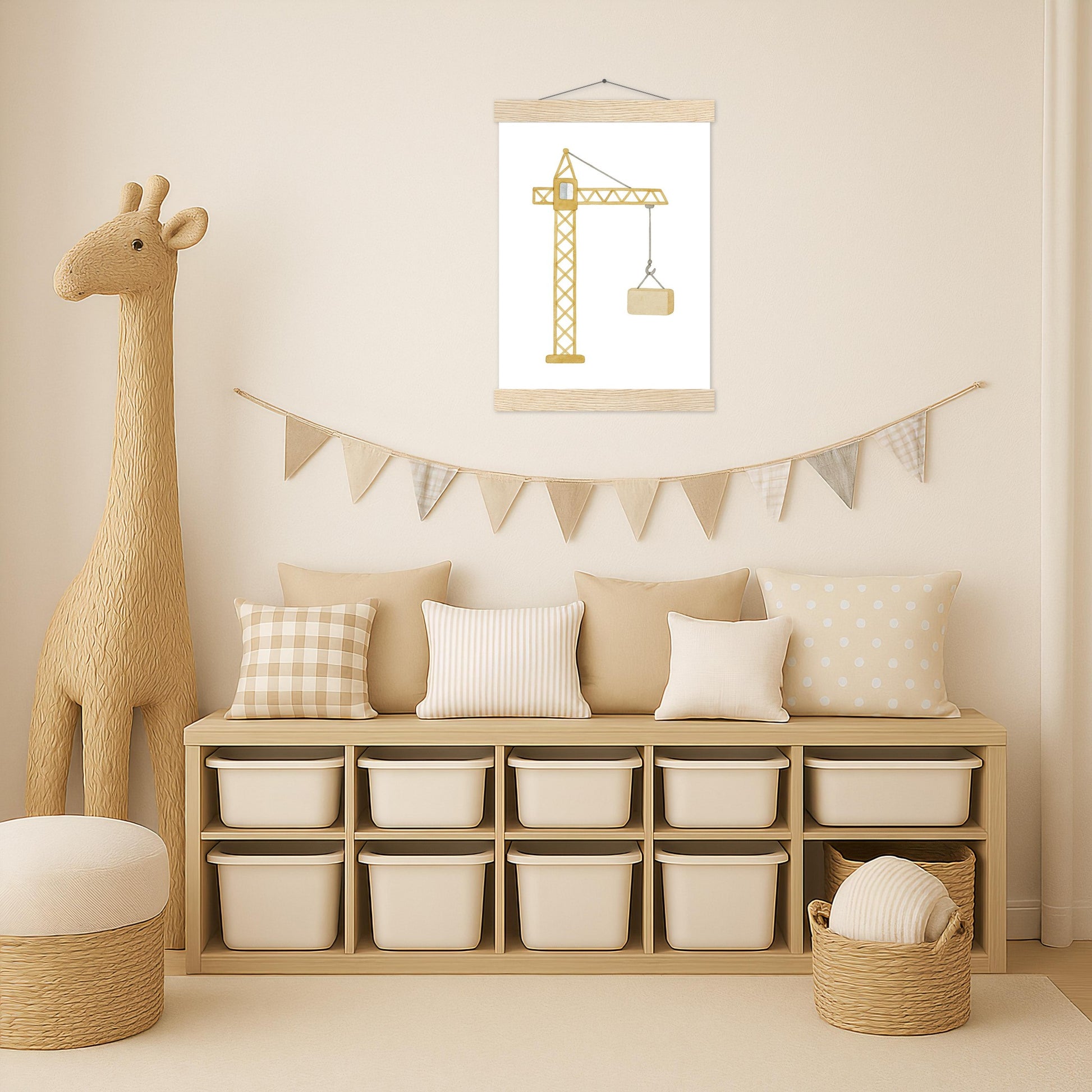 Kran Poster mit Leisten von tinylearner