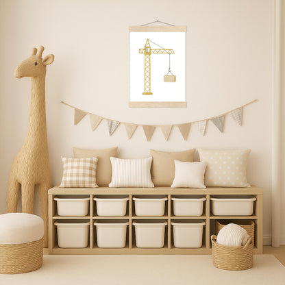 Kran Poster mit Leisten von tinylearner