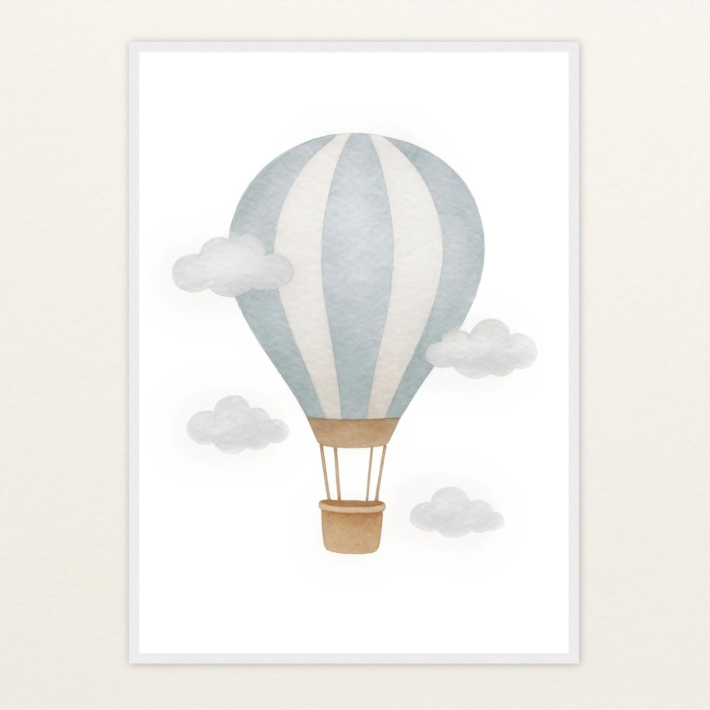 Heißluftballon Poster mit Holzrahmen von tinylearner