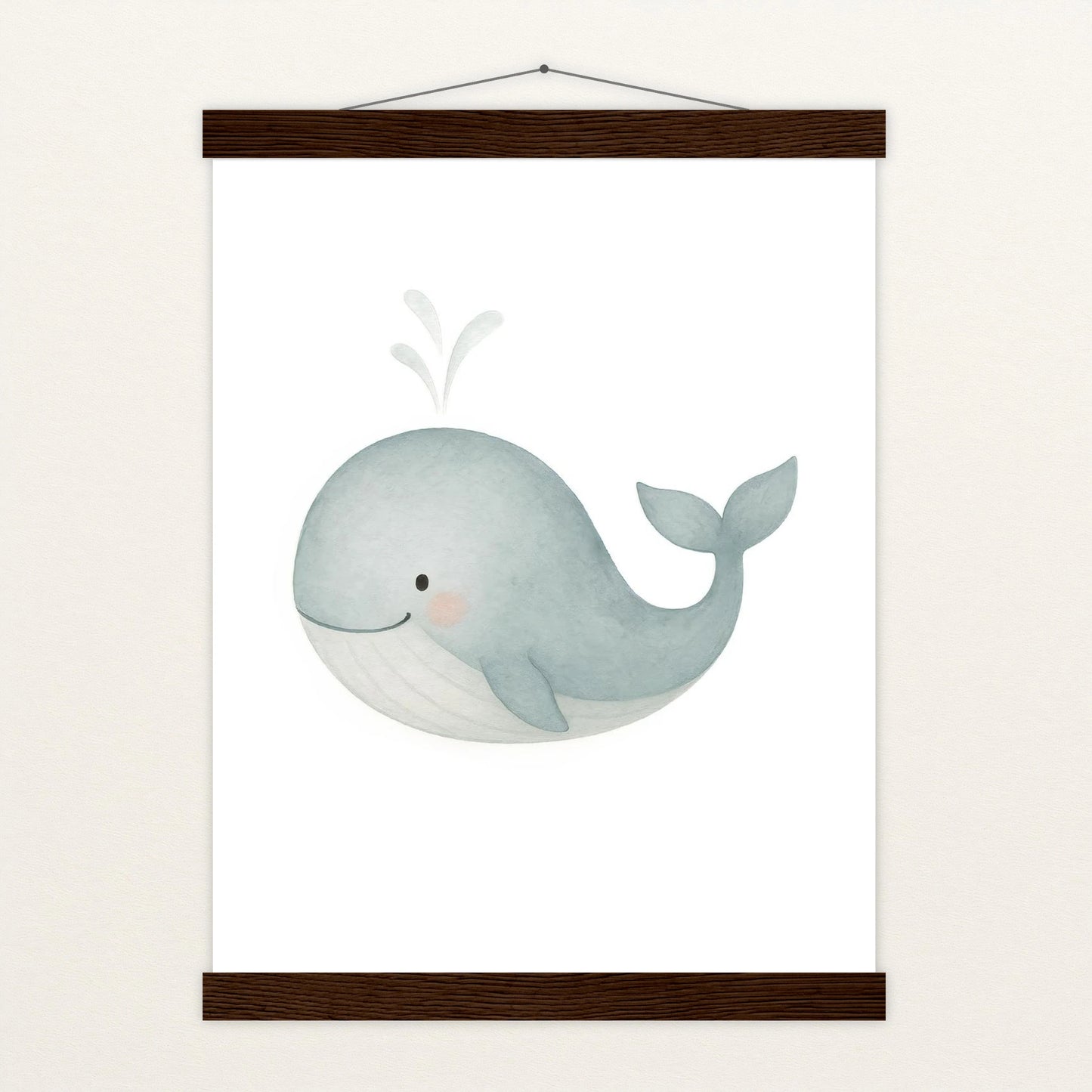 Willi der Wal Poster mit Leisten von tinylearner