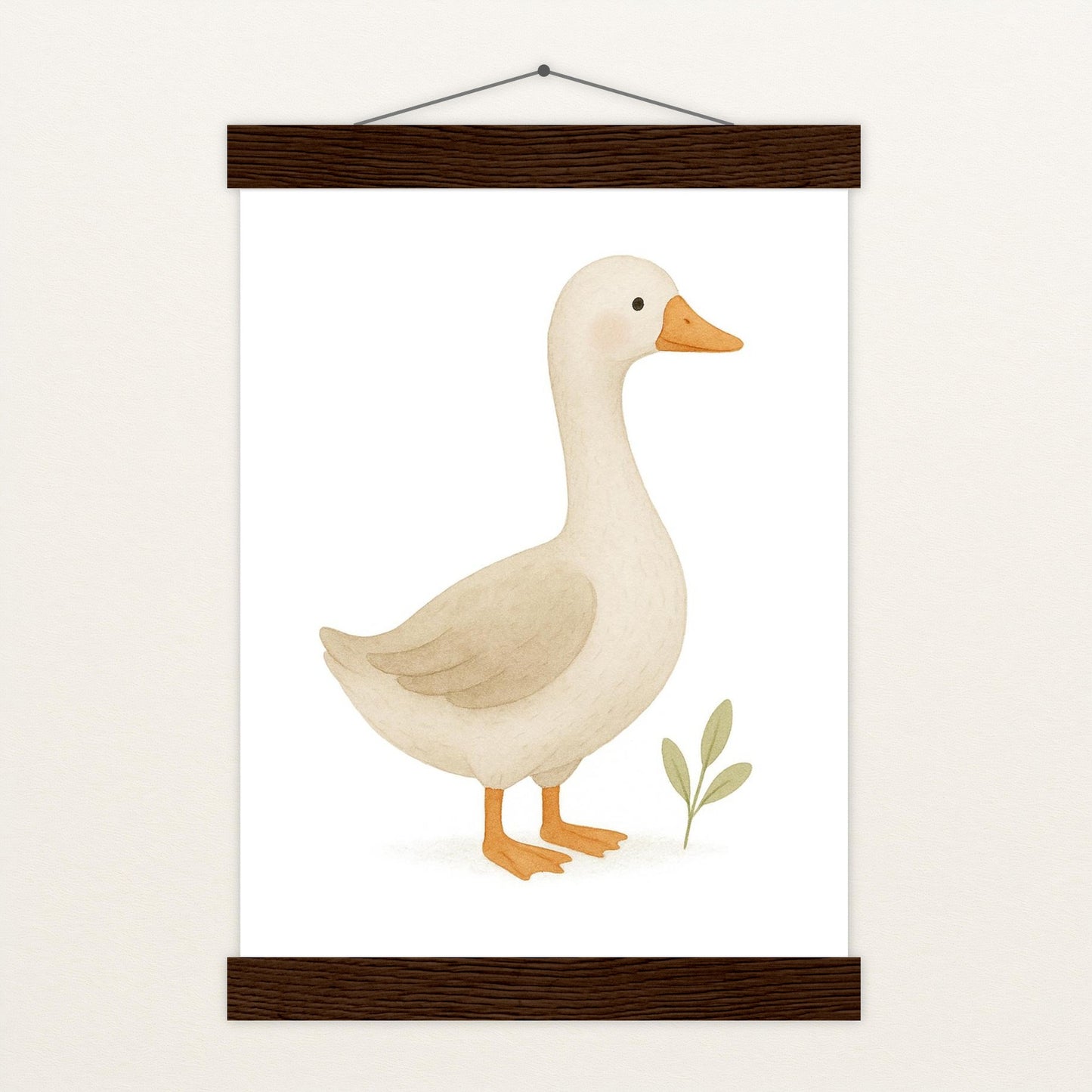 Gusi die Gans Poster mit Leisten von tinylearner
