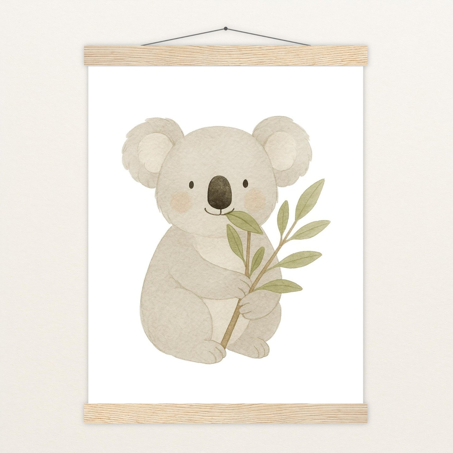 Kori der Koala - Motiv: "Eukalyptus" Poster mit Leisten von tinylearner