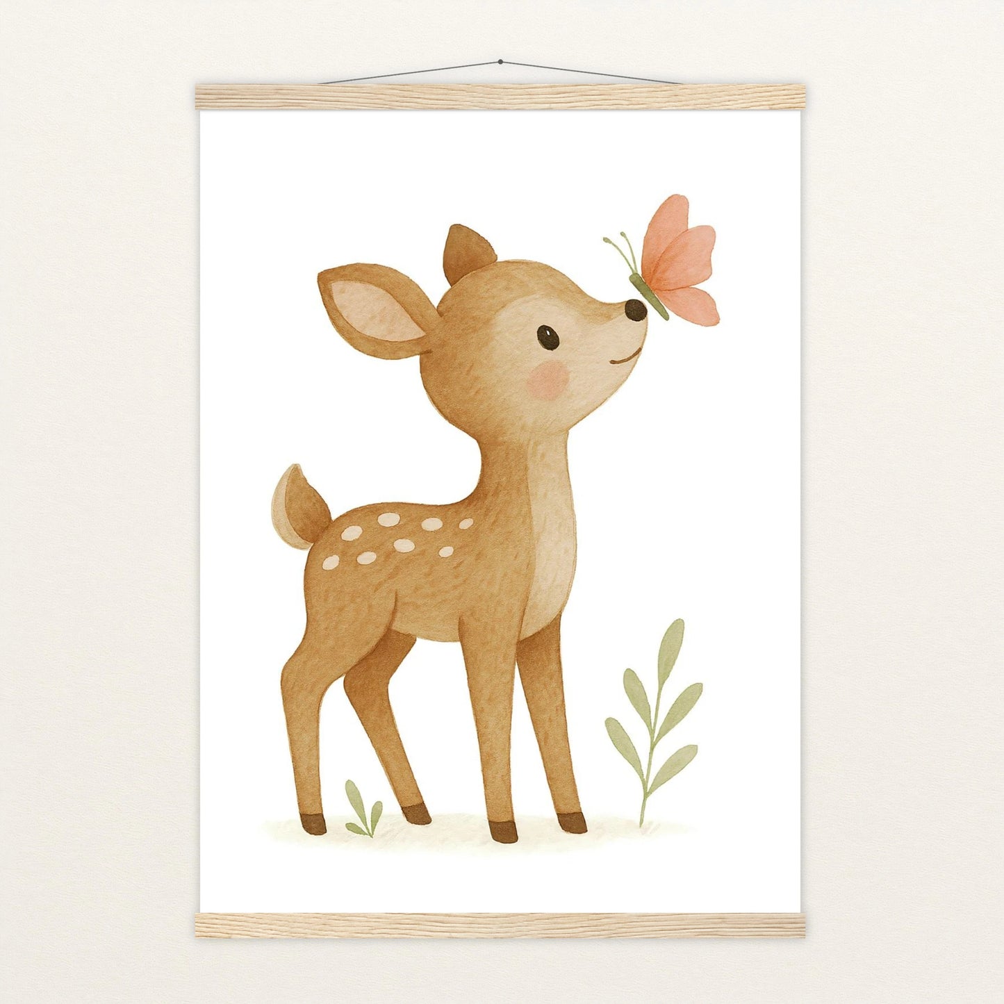 Ria das Reh - Motiv: "Schmetterling" Poster mit Leisten von tinylearner