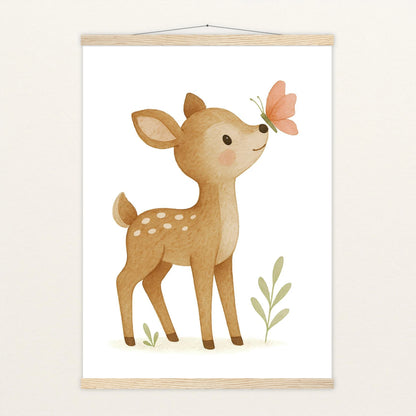 Ria das Reh - Motiv: "Schmetterling" Poster mit Leisten von tinylearner