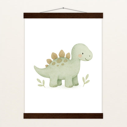 Dinosaurier Stegosaurus Poster mit Leisten von tinylearner