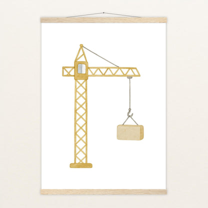 Kran Poster mit Leisten von tinylearner