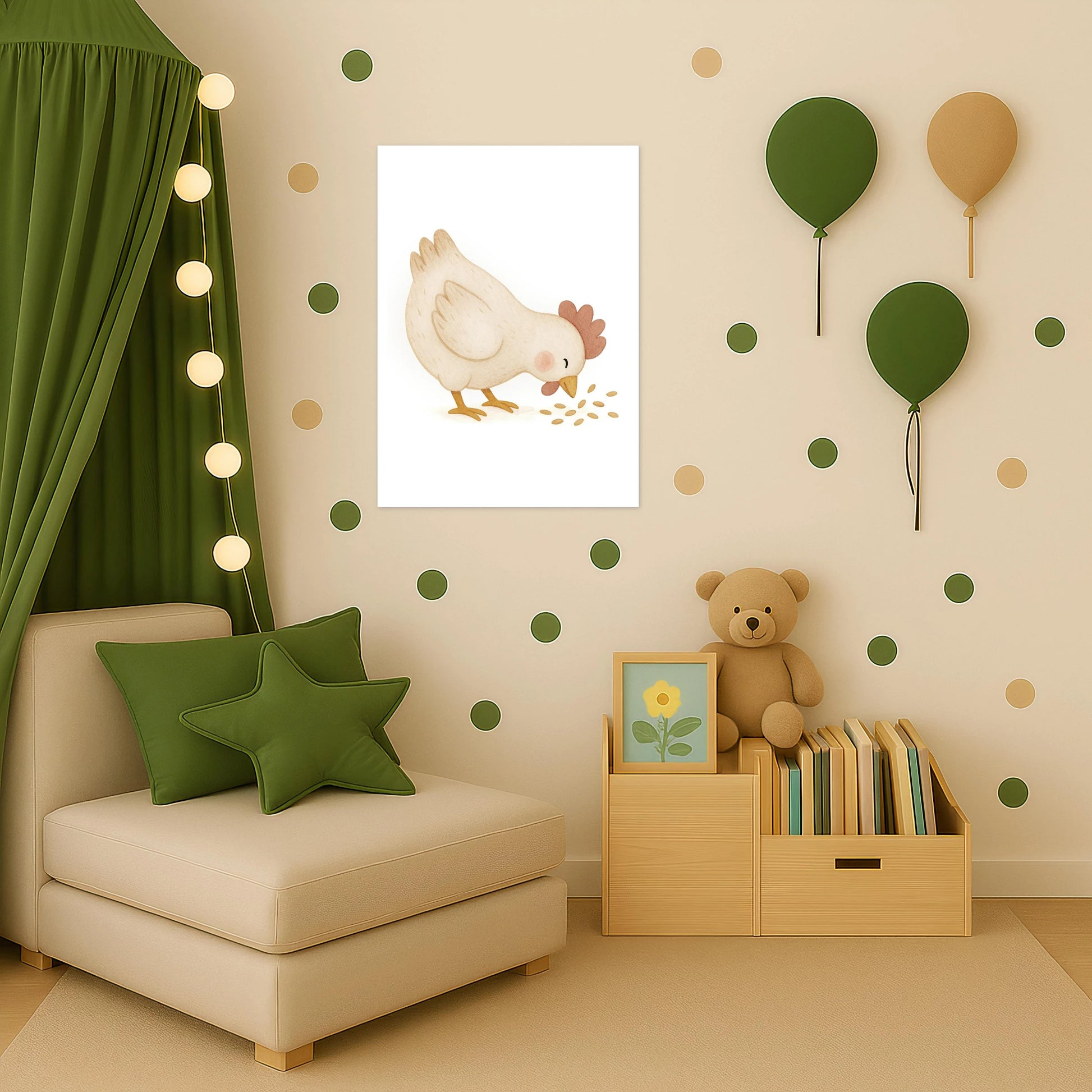 Hanni das Huhn - Motiv: "Körner" Poster von tinylearner